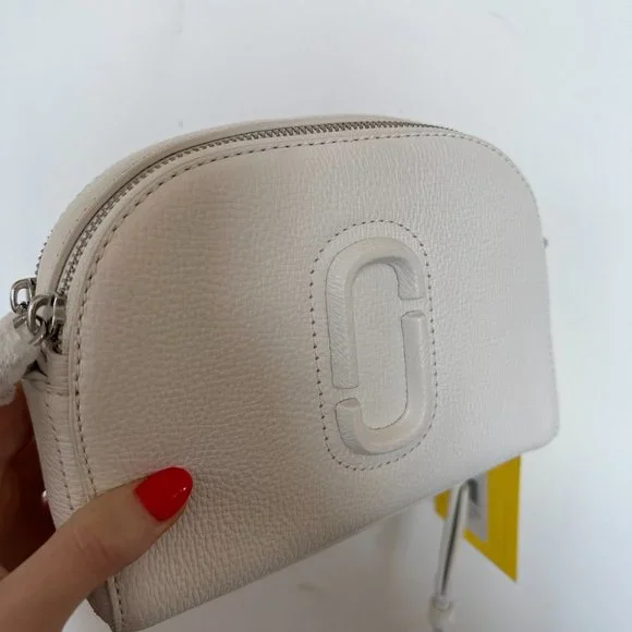 ❌SOLD❌NWT Marc Jacobs The Shutter Leather Crossbody Bag Removable Strap Cotton - Picture 7 of 11